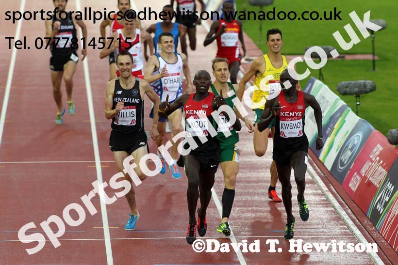 James Kiplagat Magut (Kenya) wins the 1500 metres at the Commonwealth Games, Glasgow. Photo: David T. Hewitson/Sports for All Pics